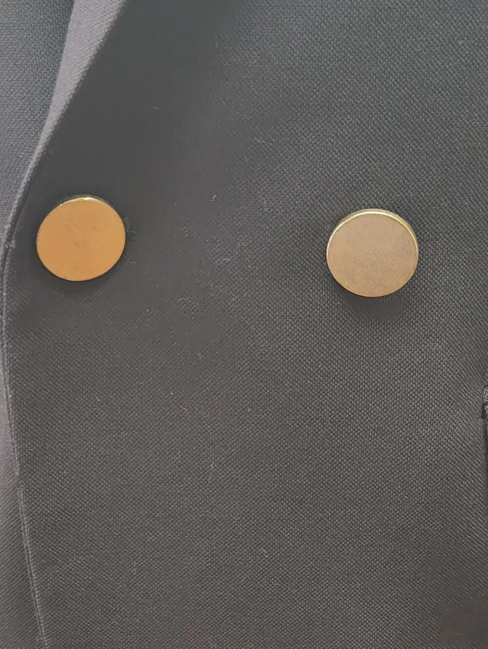 J.Crew Dover Italian Wool Double Breasted Blazer Navy Blue Gold Buttons Sz 6